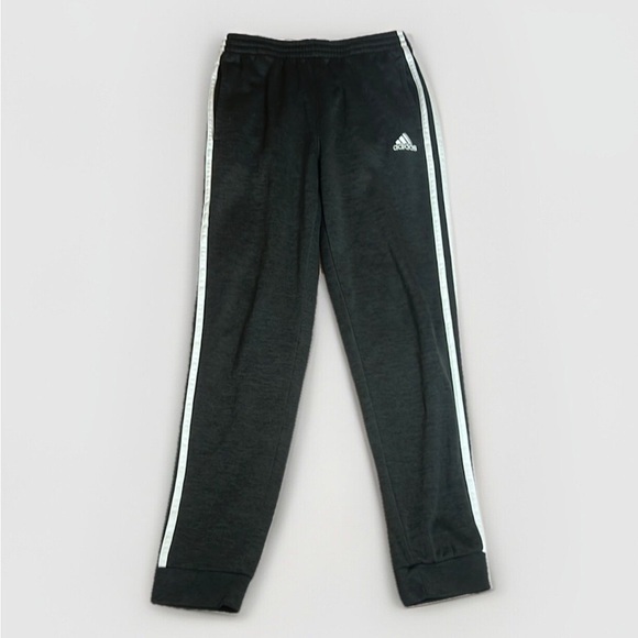 Adidas Pants elastic waist grey with white stripes sz L - Picture 1 of 4